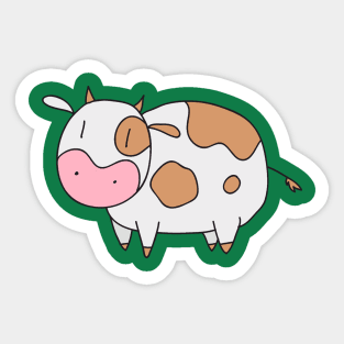 Light Brown Cow Sticker